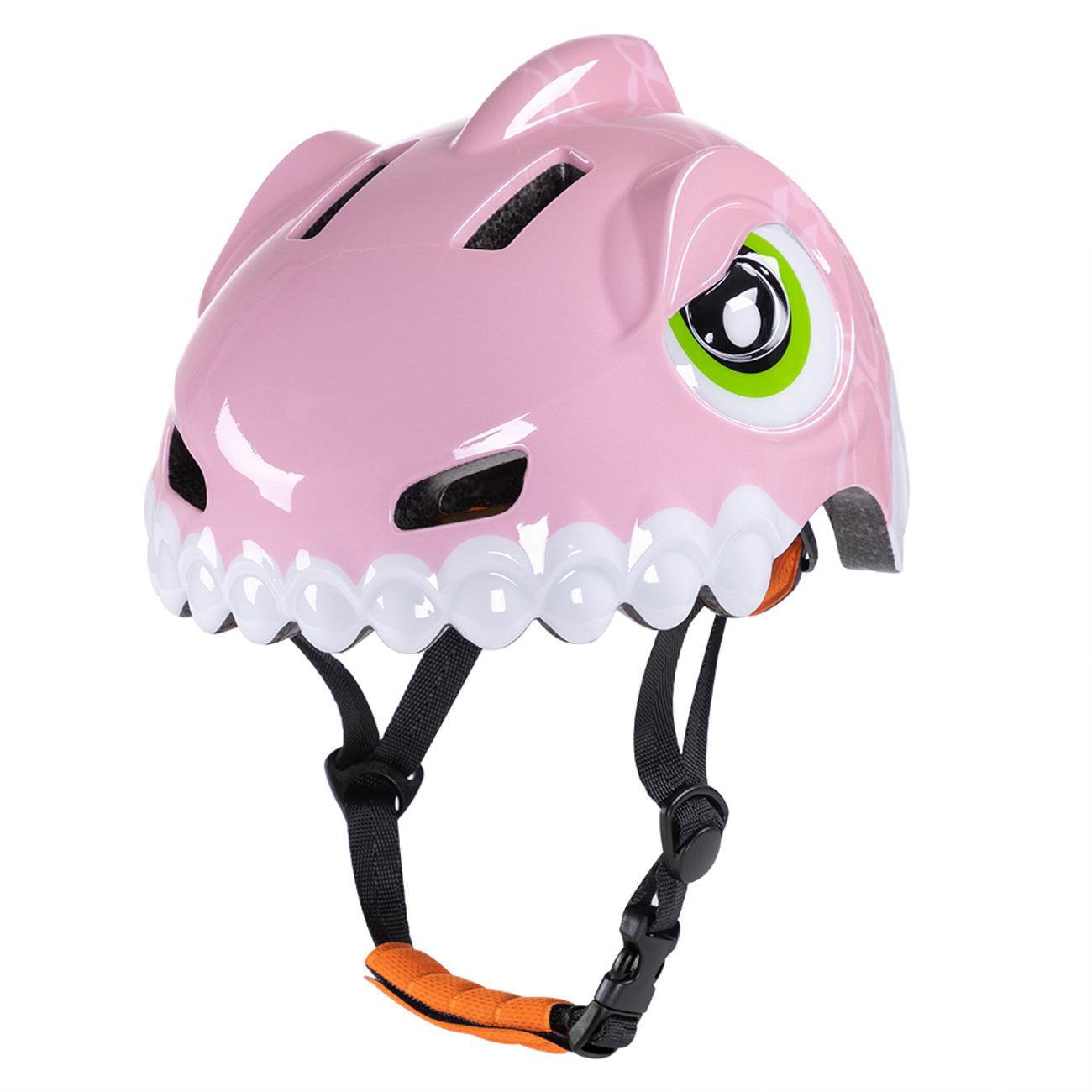 Wozinsky vaikiški dviračio šalmas su dinozauro raštu S - Rožinė -- Bicycle Helmets