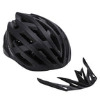 Wozinsky MTB dviračio šalmas su nuimama vesolė ir užpakaliu USB žibintuve L - Juodas -- Bicycle Helmets
