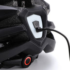 Wozinsky MTB dviračio šalmas su nuimama vesolė ir užpakaliu USB žibintuve L - Juodas -- Bicycle Helmets