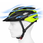 Wozinsky MTB dviračio šalmas su nuimama vesolė ir užpakaliu USB žibintuve L - Juodas ir geltona -- Bicycle Helmets