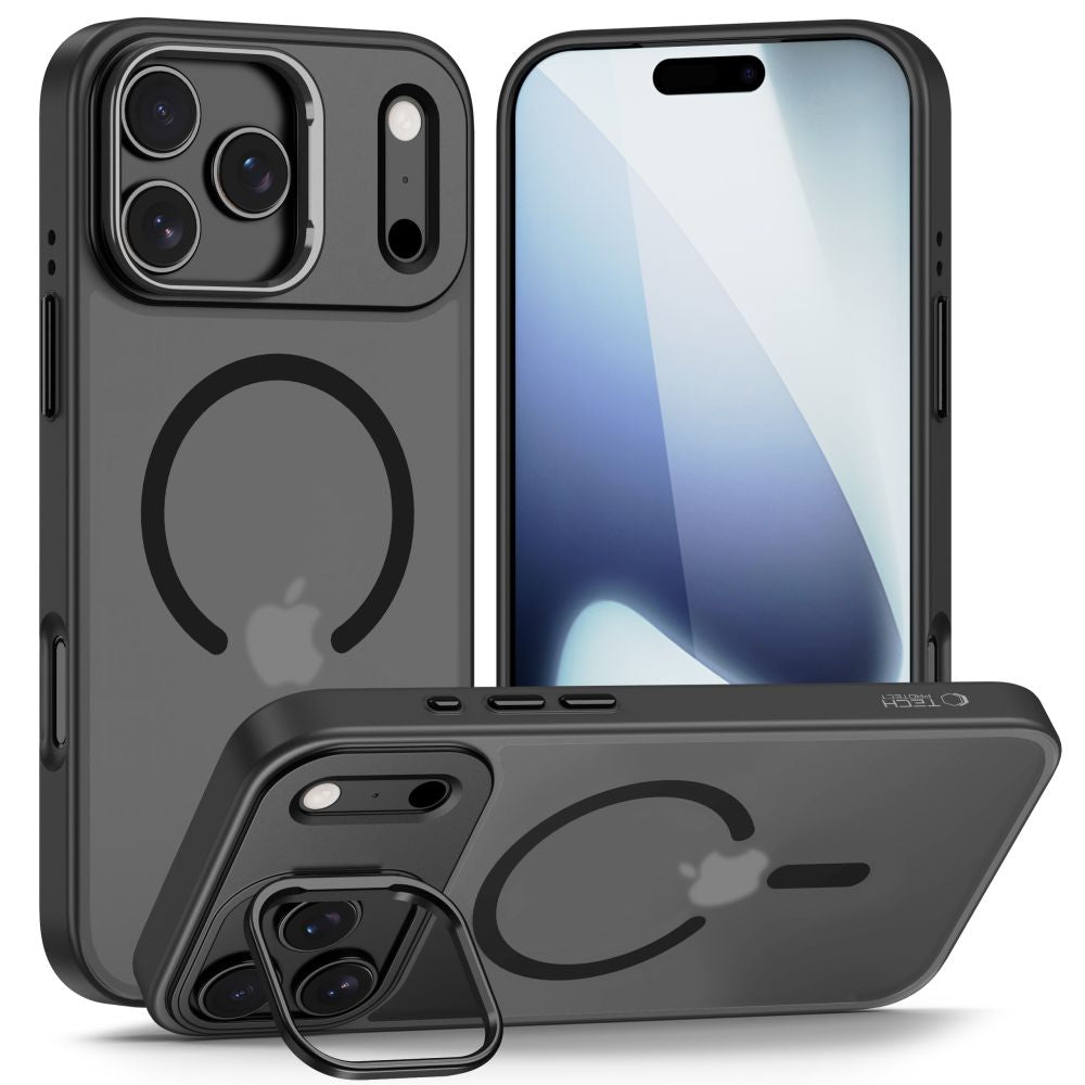 Tech-Protect MagStand MagSafe dėklas iPhone 17 Pro – matinis juodas -- iPhone 17 Pro