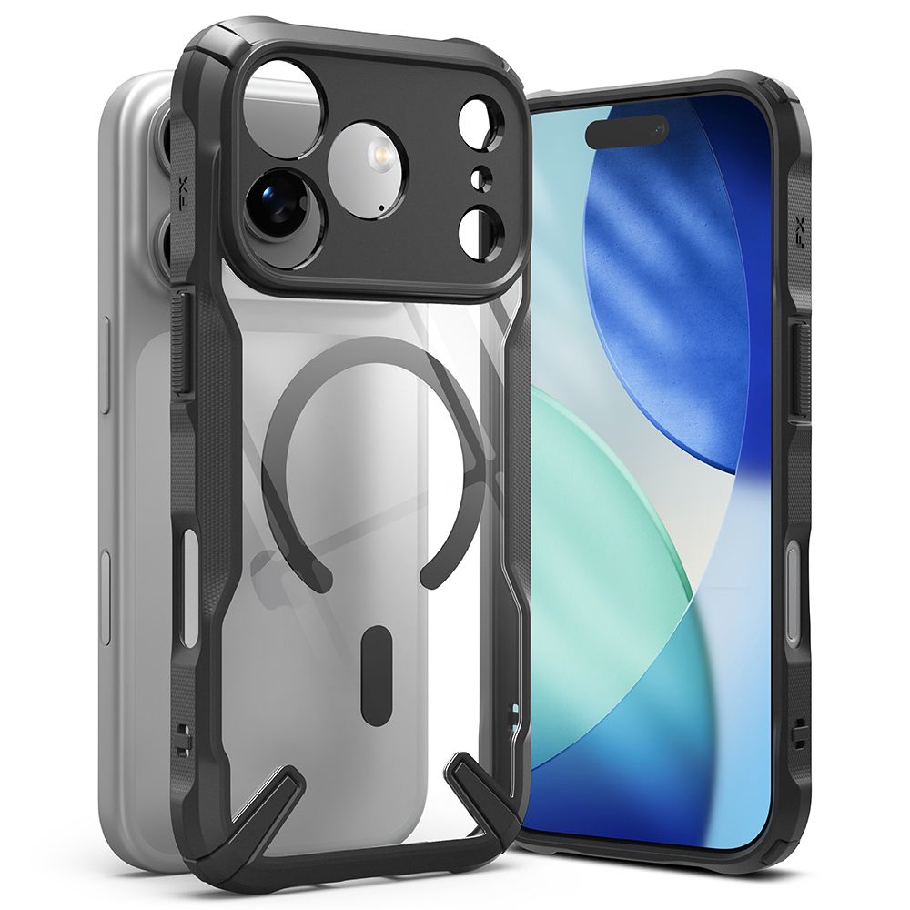 Ringke Fusion X MagSafe dėklas iPhone 17 Pro Max – juodas -- iPhone 17 Pro Max