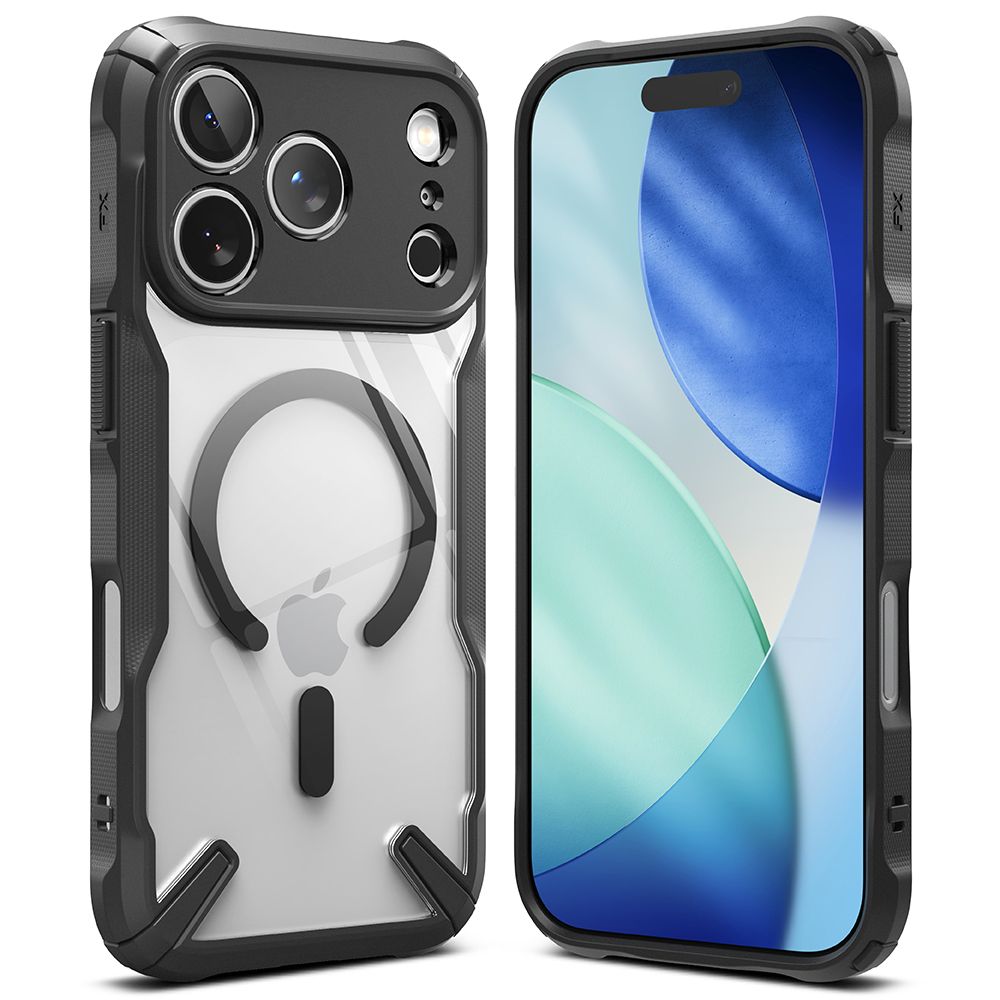 Ringke Fusion X MagSafe dėklas iPhone 17 Pro Max – juodas -- iPhone 17 Pro Max