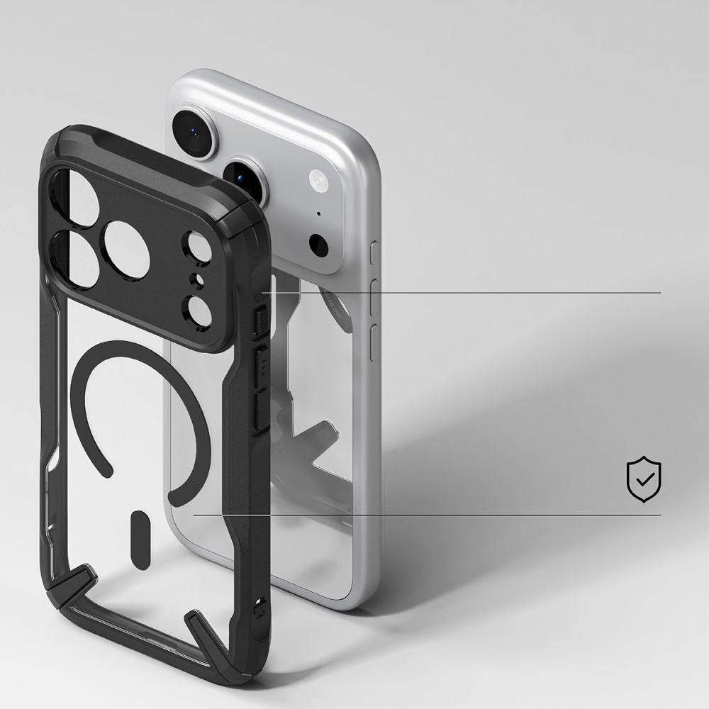 Ringke Fusion X MagSafe dėklas iPhone 17 Pro Max – juodas -- iPhone 17 Pro Max