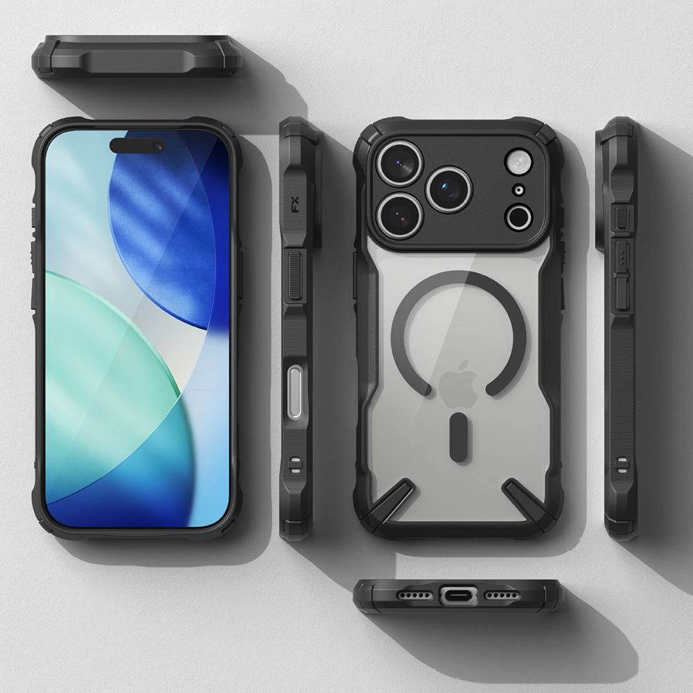 Ringke Fusion X MagSafe dėklas iPhone 17 Pro Max – juodas -- iPhone 17 Pro Max