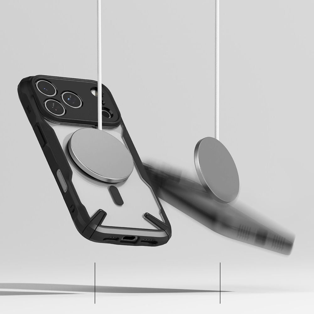 Ringke Fusion X MagSafe dėklas iPhone 17 Pro Max – juodas -- iPhone 17 Pro Max