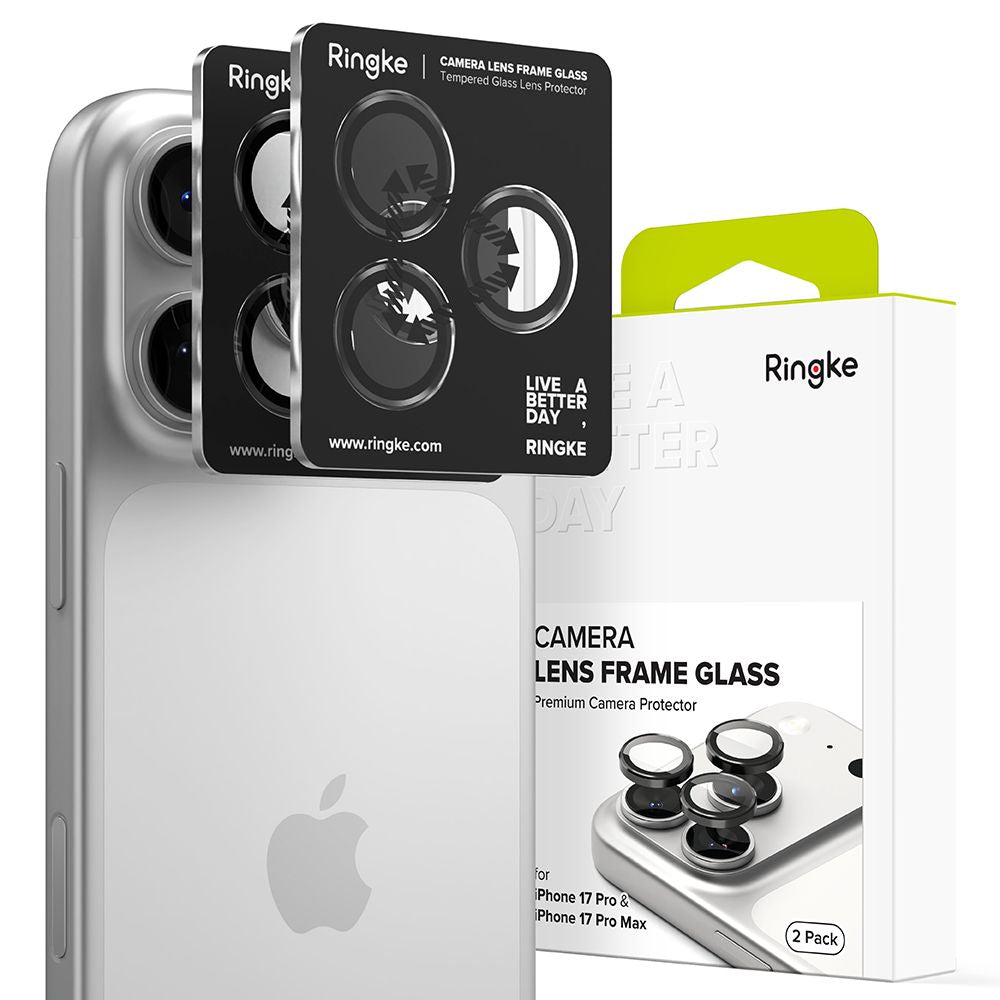 Ringke kameros rėmelio apsauga iPhone 17 Pro/Max – juoda -- iPhone 17 Pro / iPhone 17 Pro Max