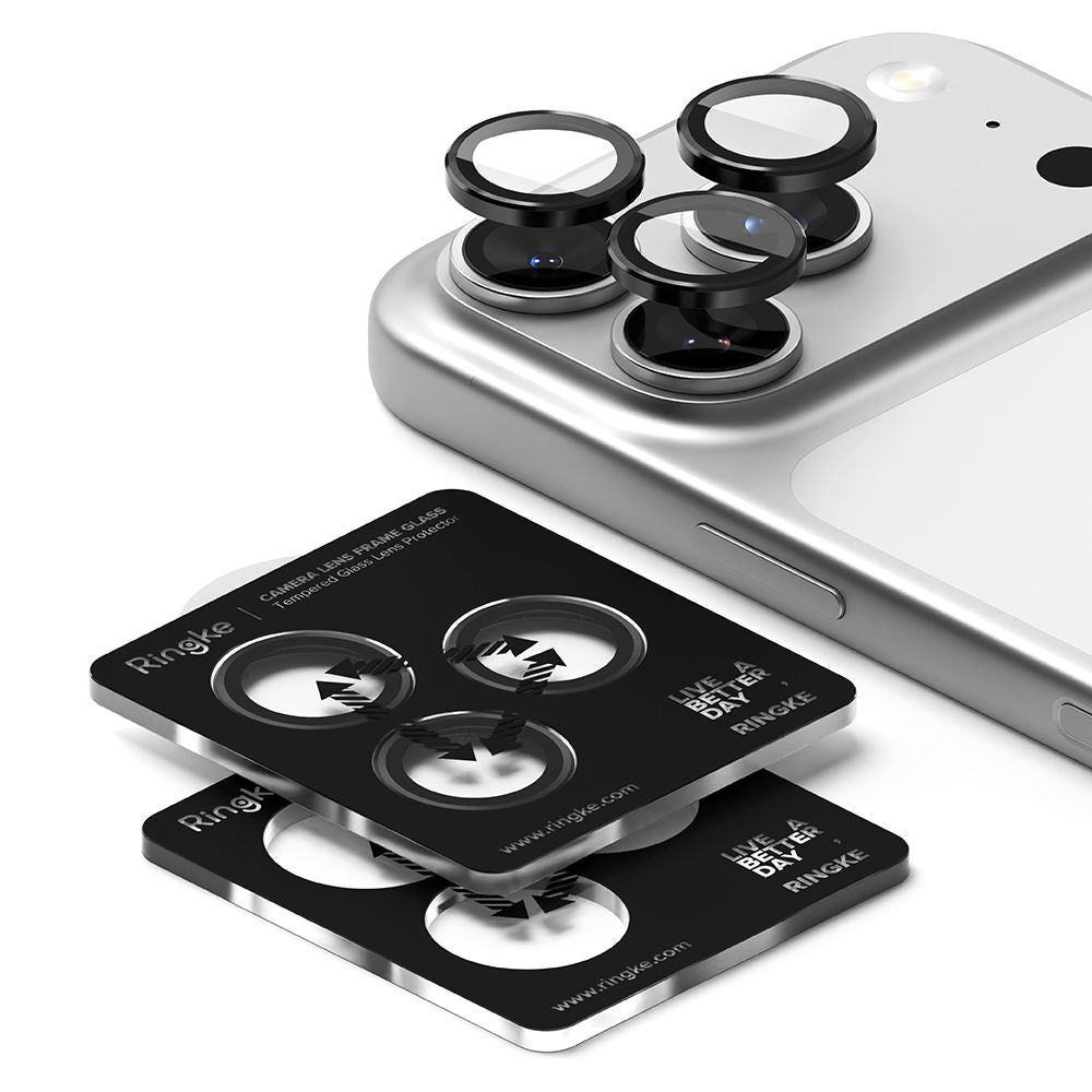 Ringke kameros rėmelio apsauga iPhone 17 Pro/Max – juoda -- iPhone 17 Pro / iPhone 17 Pro Max
