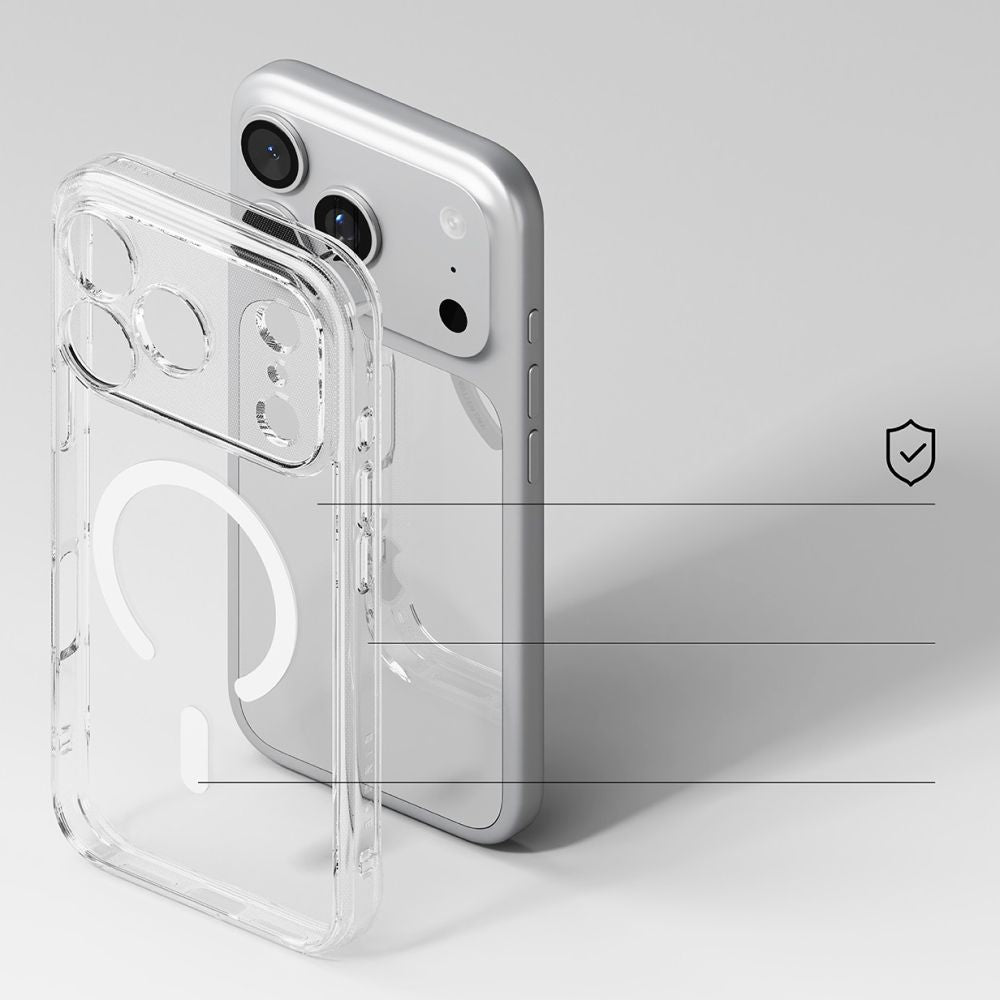 Ringke Fusion Magnetic MagSafe Dėklas, skirtas iPhone 17 Pro - Clear -- iPhone 17 Pro