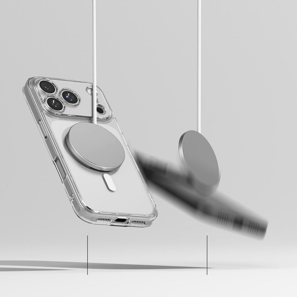 Ringke Fusion Magnetic MagSafe Dėklas, skirtas iPhone 17 Pro - Clear -- iPhone 17 Pro