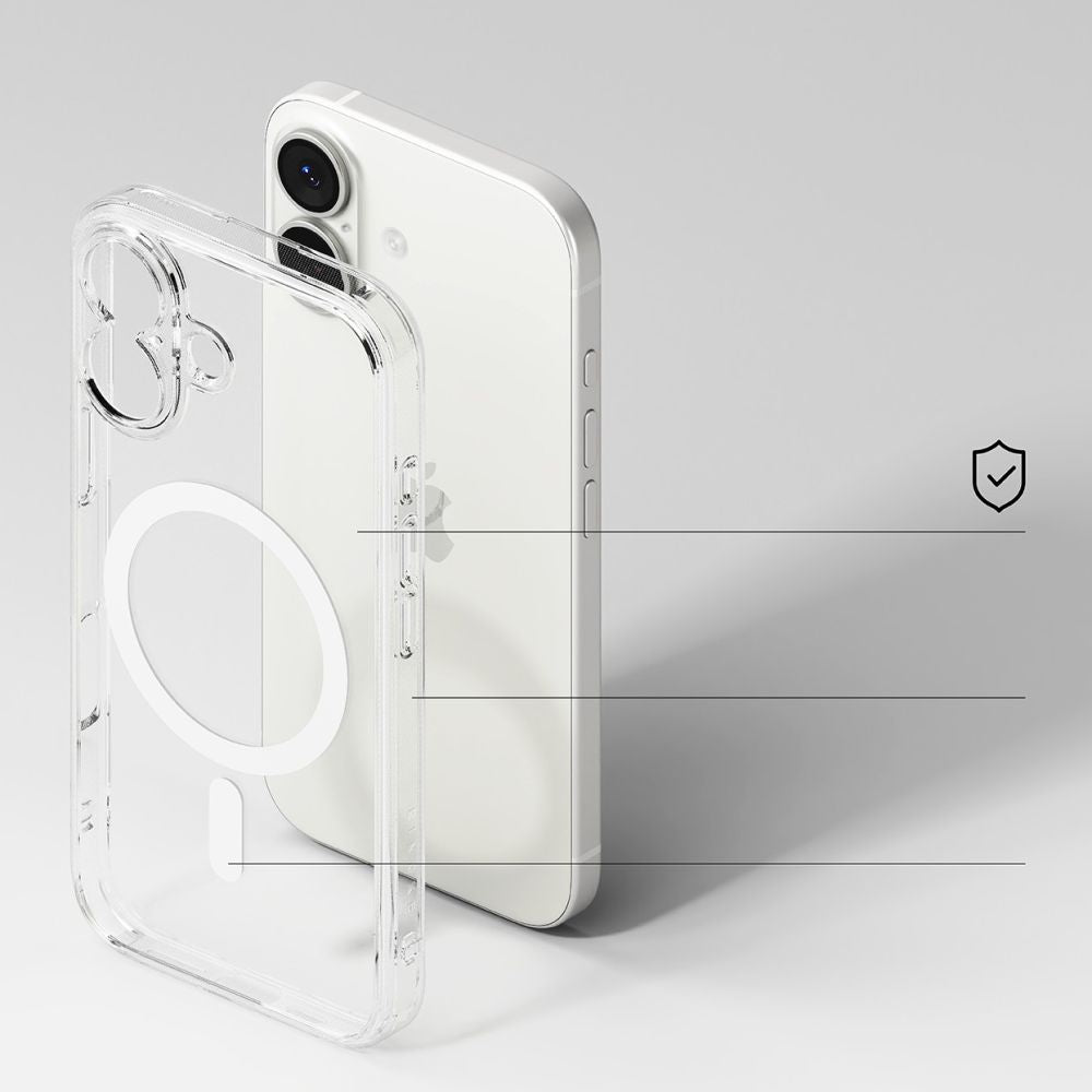Ringke Fusion Magnetic MagSafe Dėklas, skirtas iPhone 17 - Clear -- iPhone 17