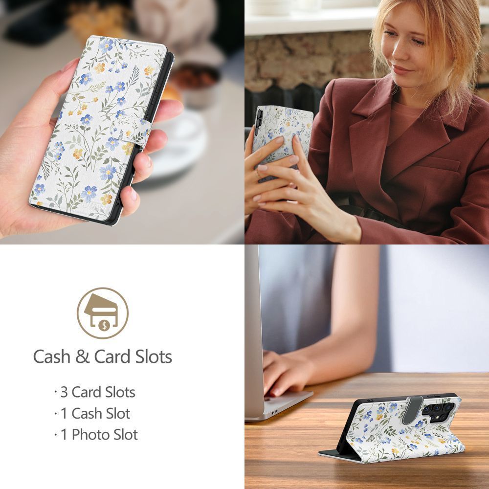 Tech-Protect Wallet dėklas Samsung Galaxy A26/A17 – ramunės -- Samsung Galaxy A26 5G