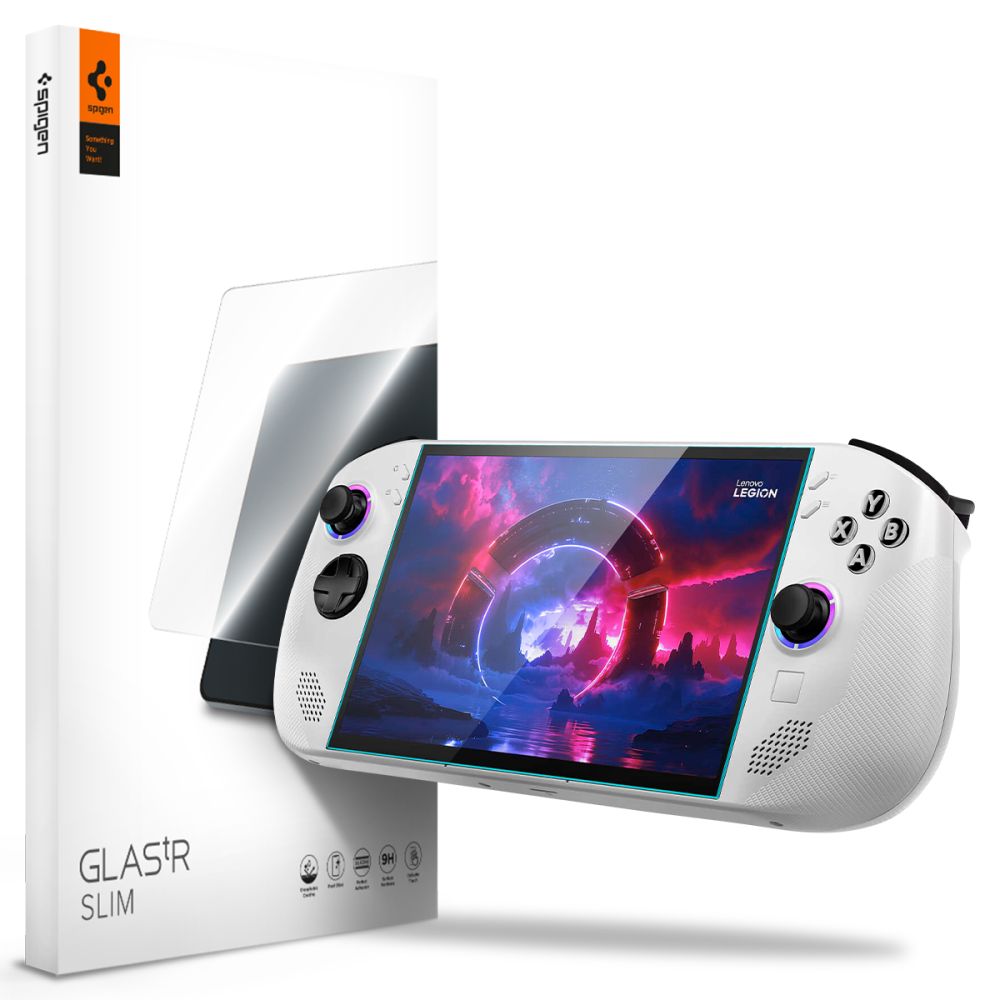 Spigen Glas.TR Slim stiklas Lenovo Legion GO S – juodas, 2 vnt. -- Lenovo Legion GO S