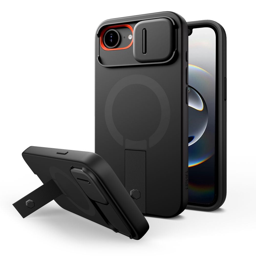 Tech-Protect Kevlar Aura MagSafe dėklas iPhone 16e – juodas -- iPhone 16e