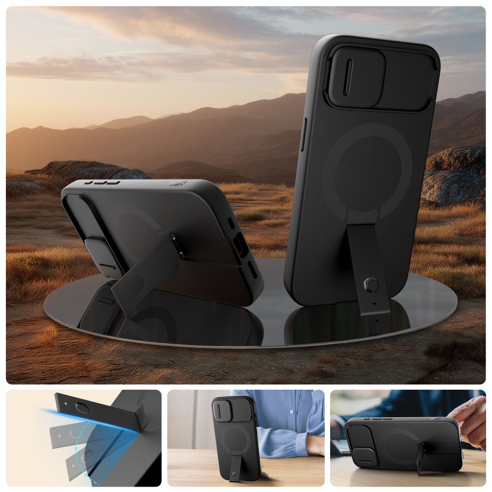 Tech-Protect Kevlar Aura MagSafe dėklas iPhone 16e – juodas -- iPhone 16e