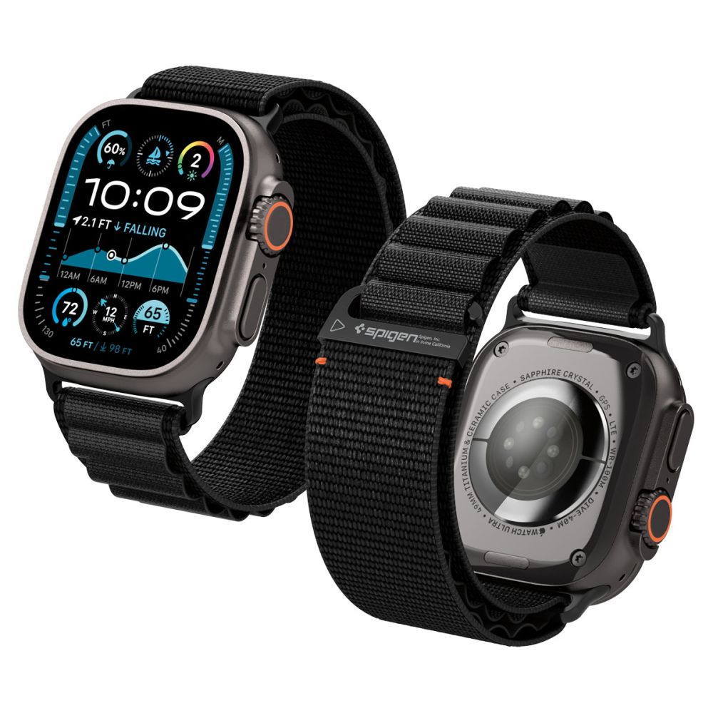 Dirželis Spigen WBF1 dirželis Apple Watch 44/45/46/49 mm – juodas
