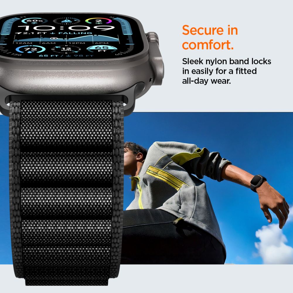 Dirželis Spigen WBF1 dirželis Apple Watch 44/45/46/49 mm – juodas
