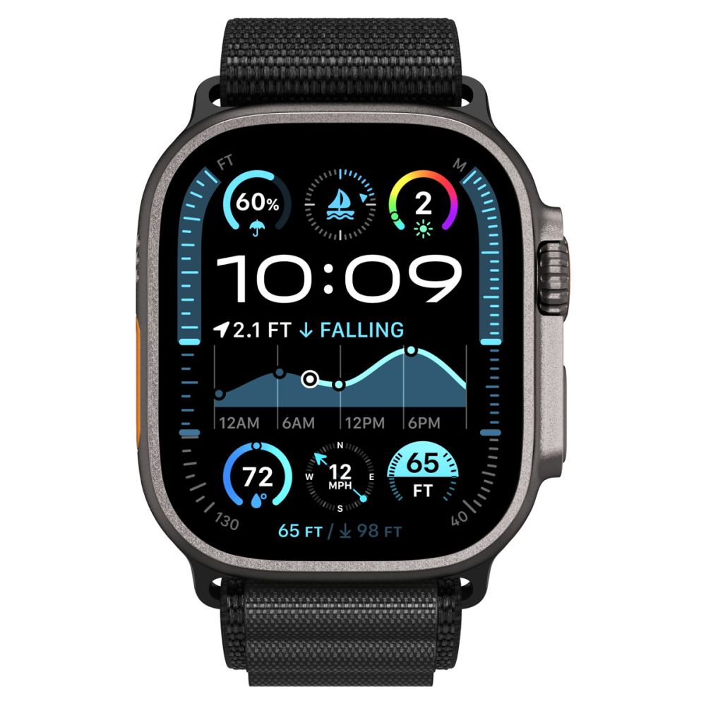 Dirželis Spigen WBF1 dirželis Apple Watch 44/45/46/49 mm – juodas