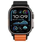Spigen WBF1 dirželis, skirtas Apple Watch 44/45/46/49 mm – juodas ir oranžinis