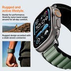 Dirželis Spigen WBF1 dirželis Apple Watch 44 / 45 / 46 / 49 mm - juodas ir žalias