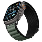 Dirželis Spigen WBF1 dirželis Apple Watch 44 / 45 / 46 / 49 mm - juodas ir žalias