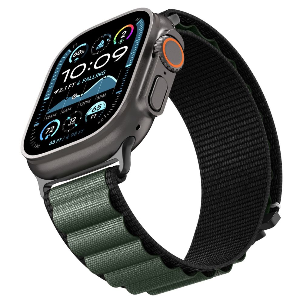 Dirželis Spigen WBF1 dirželis Apple Watch 44 / 45 / 46 / 49 mm - juodas ir žalias