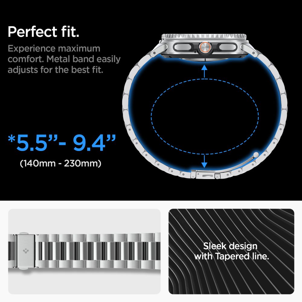 Spigen Modern Fit apyrankė, skirta Samsung Galaxy Watch 40/44/46 mm – sidabrinė