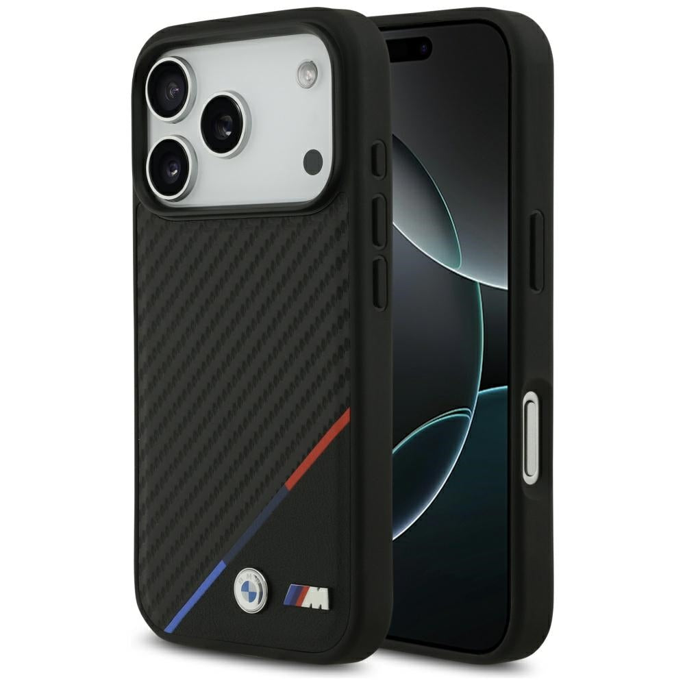 BMW M Carbon Tricolor Line MagSafe dėklas, skirtas iPhone 17 Pro - Juodas -- iPhone 17 Pro