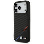 BMW M Carbon Tricolor Line MagSafe dėklas, skirtas iPhone 17 Pro - Juodas -- iPhone 17 Pro