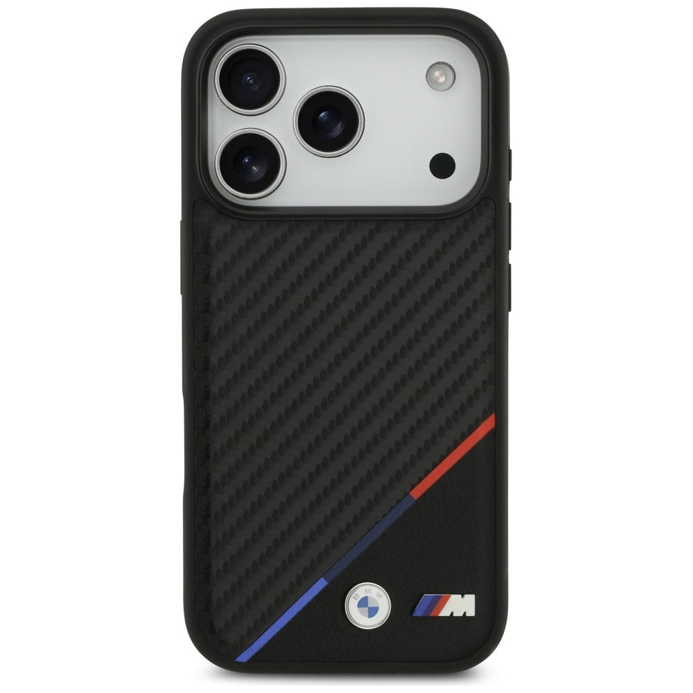 BMW M Carbon Tricolor Line MagSafe dėklas, skirtas iPhone 17 Pro - Juodas -- iPhone 17 Pro