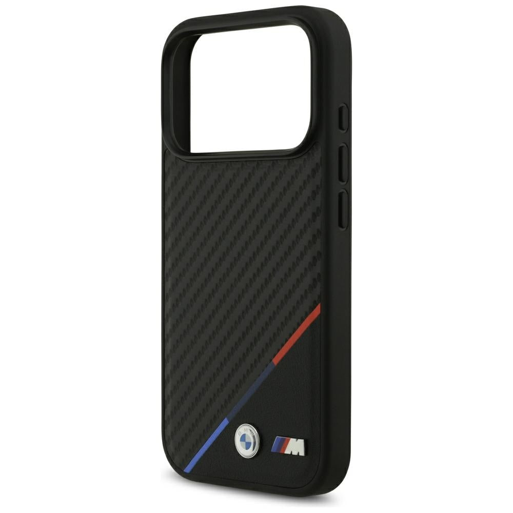 BMW M Carbon Tricolor Line MagSafe dėklas, skirtas iPhone 17 Pro - Juodas -- iPhone 17 Pro