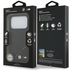 BMW M Carbon Tricolor Line MagSafe dėklas, skirtas iPhone 17 Pro - Juodas -- iPhone 17 Pro