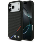 BMW M Carbon Tricolor Line MagSafe dėklas, skirtas iPhone 17 Pro Max - Juodas -- iPhone 17 Pro Max