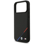 BMW M Carbon Tricolor Line MagSafe dėklas, skirtas iPhone 17 Pro Max - Juodas -- iPhone 17 Pro Max