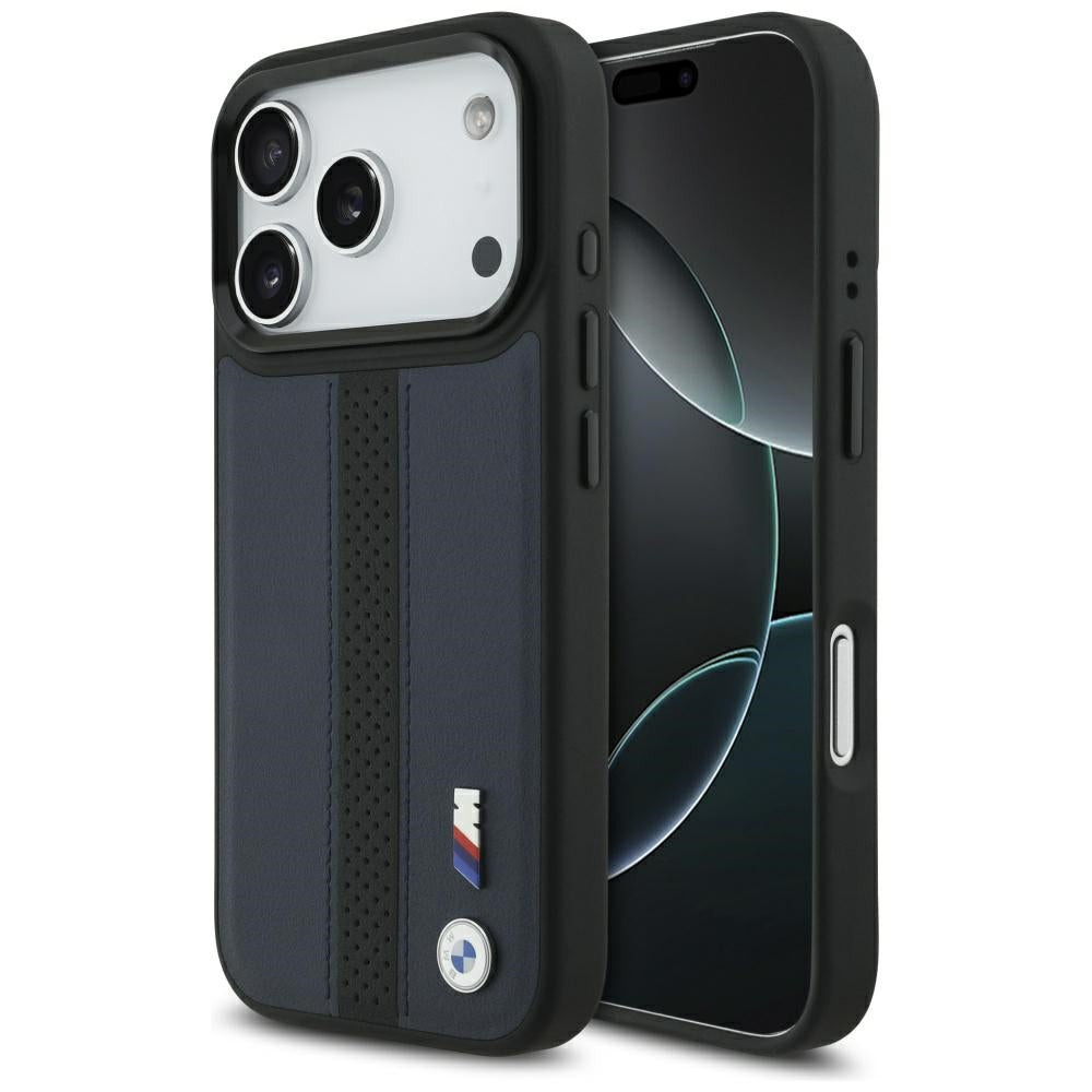 BMW M perforuotas juostelinis logotipas MagSafe Dėklas, skirtas iPhone 17 Pro - Navy Blue