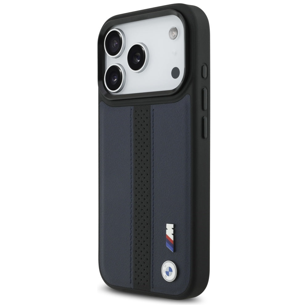 BMW M perforuotas juostelinis logotipas MagSafe Dėklas, skirtas iPhone 17 Pro - Navy Blue