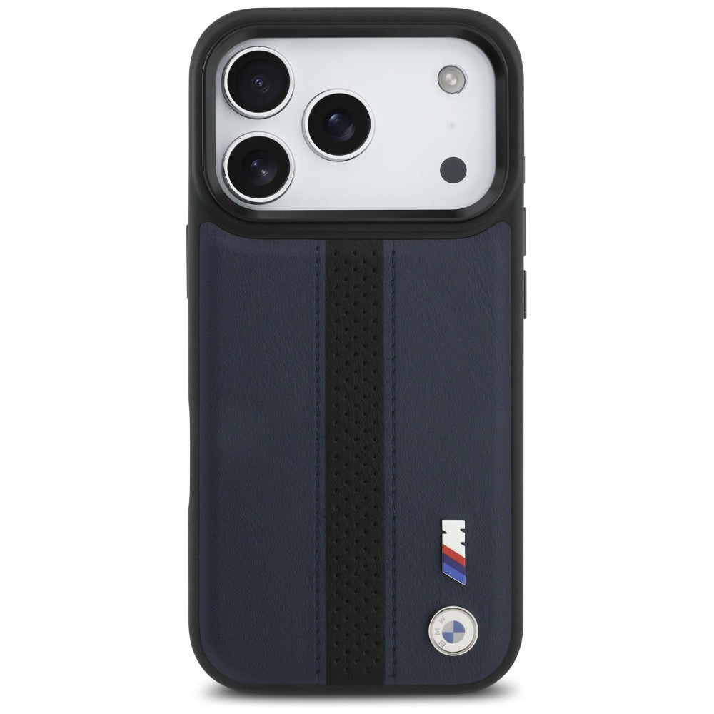 BMW M perforuotas juostelinis logotipas MagSafe Dėklas, skirtas iPhone 17 Pro - Navy Blue