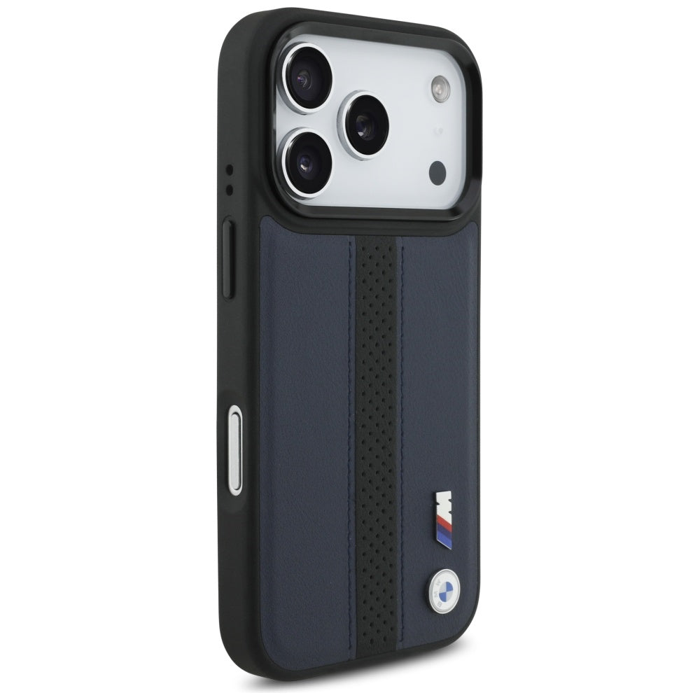 BMW M perforuotas juostelinis logotipas MagSafe Dėklas, skirtas iPhone 17 Pro - Navy Blue