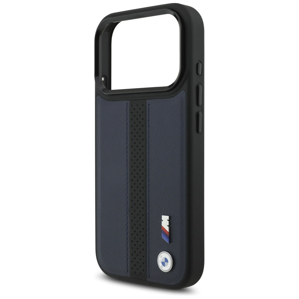 BMW M perforuotas juostelinis logotipas MagSafe Dėklas, skirtas iPhone 17 Pro - Navy Blue