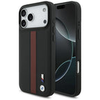 BMW M perforuotas juostelinis logotipas MagSafe Dėklas, skirtas iPhone 17 Pro Max - Red