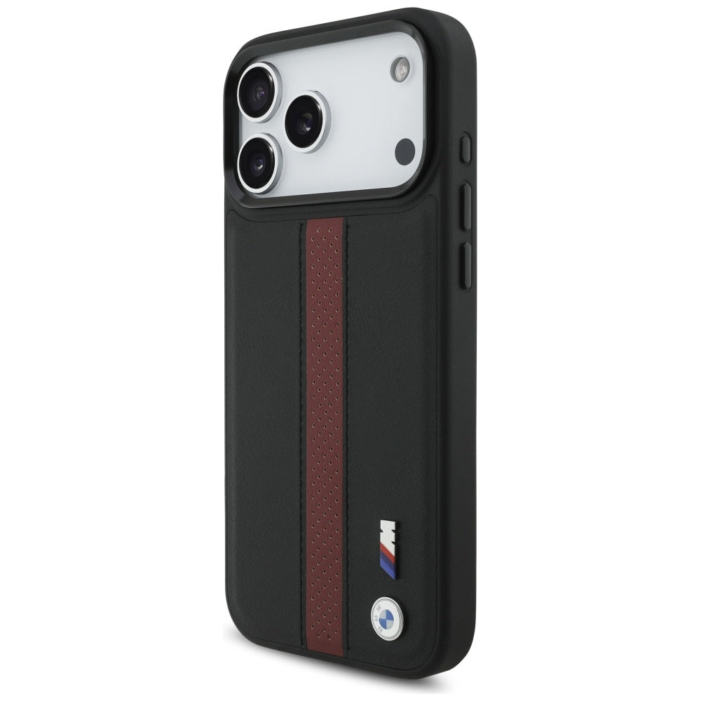 BMW M perforuotas juostelinis logotipas MagSafe Dėklas, skirtas iPhone 17 Pro Max - Red