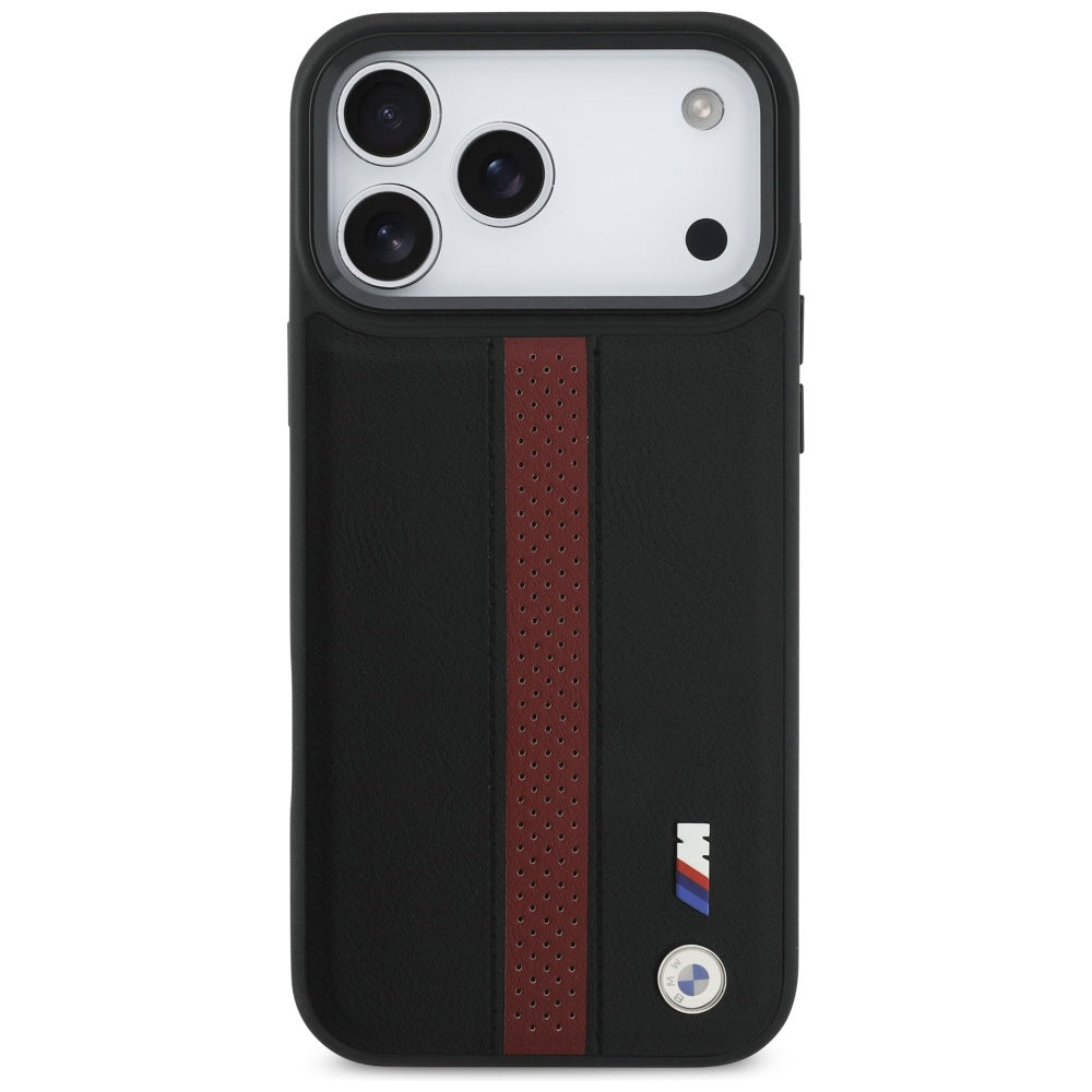 BMW M perforuotas juostelinis logotipas MagSafe Dėklas, skirtas iPhone 17 Pro Max - Red