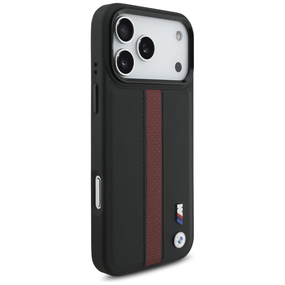 BMW M perforuotas juostelinis logotipas MagSafe Dėklas, skirtas iPhone 17 Pro Max - Red
