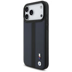 BMW M Perforated Stripe Logo MagSafe dėklas, skirtas iPhone 17 Pro Max - Tamsiai mėlynas -- iPhone 17 Pro Max