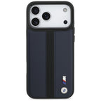 BMW M Perforated Stripe Logo MagSafe dėklas, skirtas iPhone 17 Pro Max - Tamsiai mėlynas -- iPhone 17 Pro Max