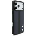 BMW M Perforated Stripe Logo MagSafe dėklas, skirtas iPhone 17 Pro Max - Tamsiai mėlynas -- iPhone 17 Pro Max