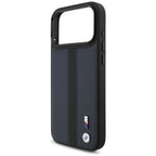 BMW M Perforated Stripe Logo MagSafe dėklas, skirtas iPhone 17 Pro Max - Tamsiai mėlynas -- iPhone 17 Pro Max