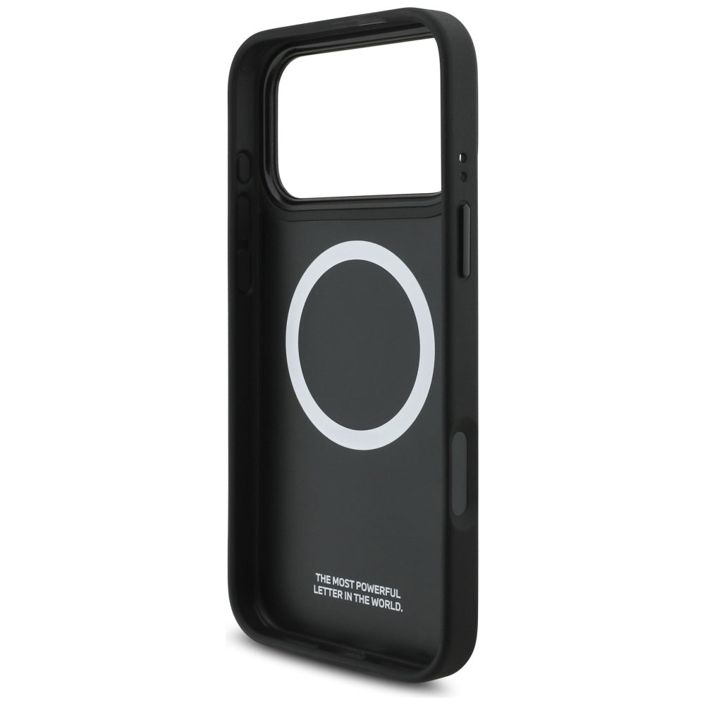 BMW M Perforated Stripe Logo MagSafe dėklas, skirtas iPhone 17 Pro Max - Tamsiai mėlynas -- iPhone 17 Pro Max