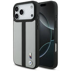 BMW M perforuotas juostelinis logotipas MagSafe Dėklas, skirtas iPhone 17 Pro Max - Gray