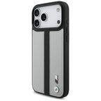 BMW M perforuotas juostelinis logotipas MagSafe Dėklas, skirtas iPhone 17 Pro Max - Gray